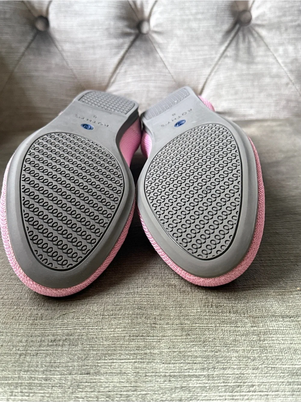 Rothys Begonia Pink Knit Round Toe Ballet Flats US Womens Size 8